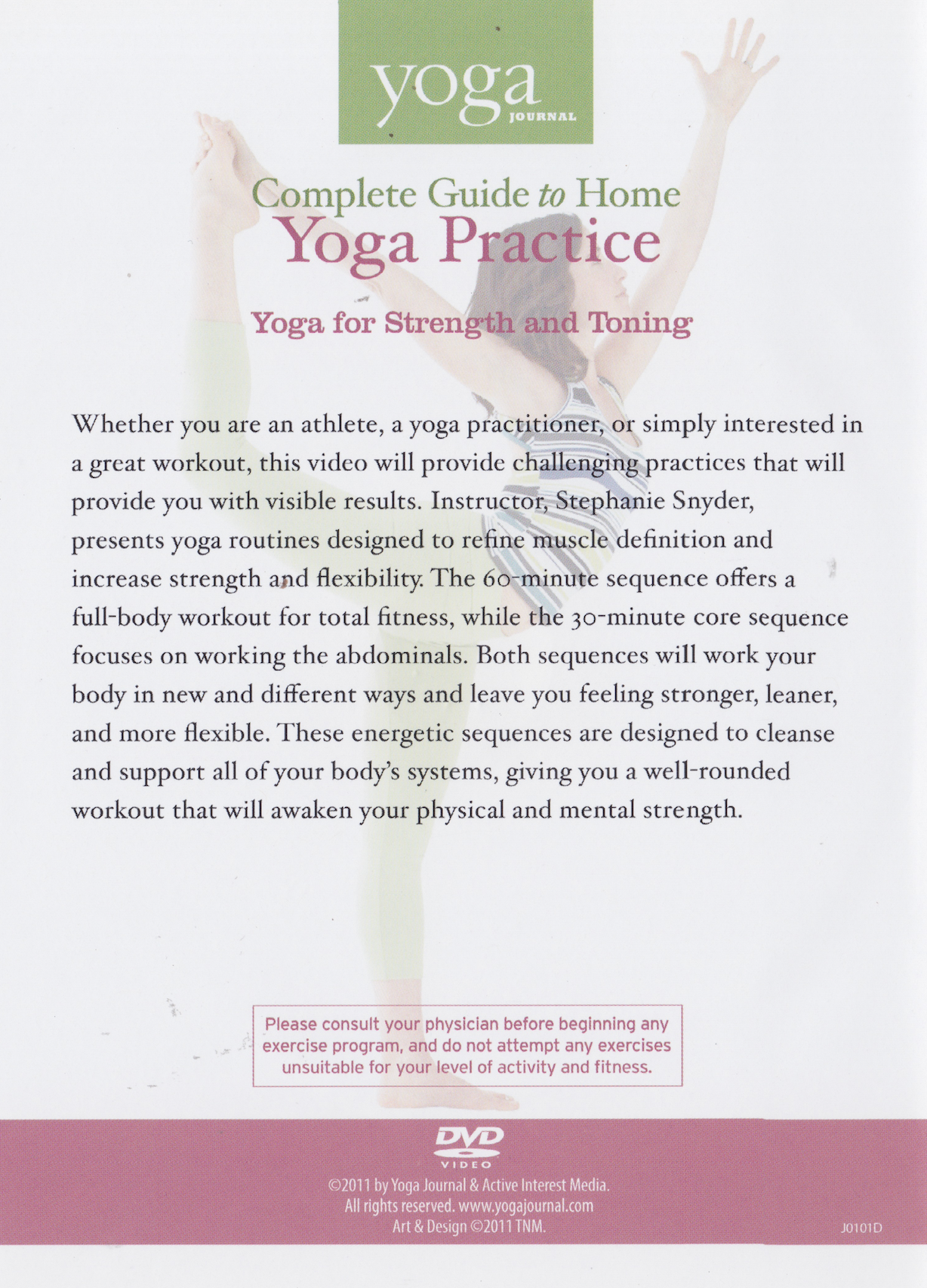 Yoga for Strength and Toning DVD by Stephanie Snyder (Preowned)