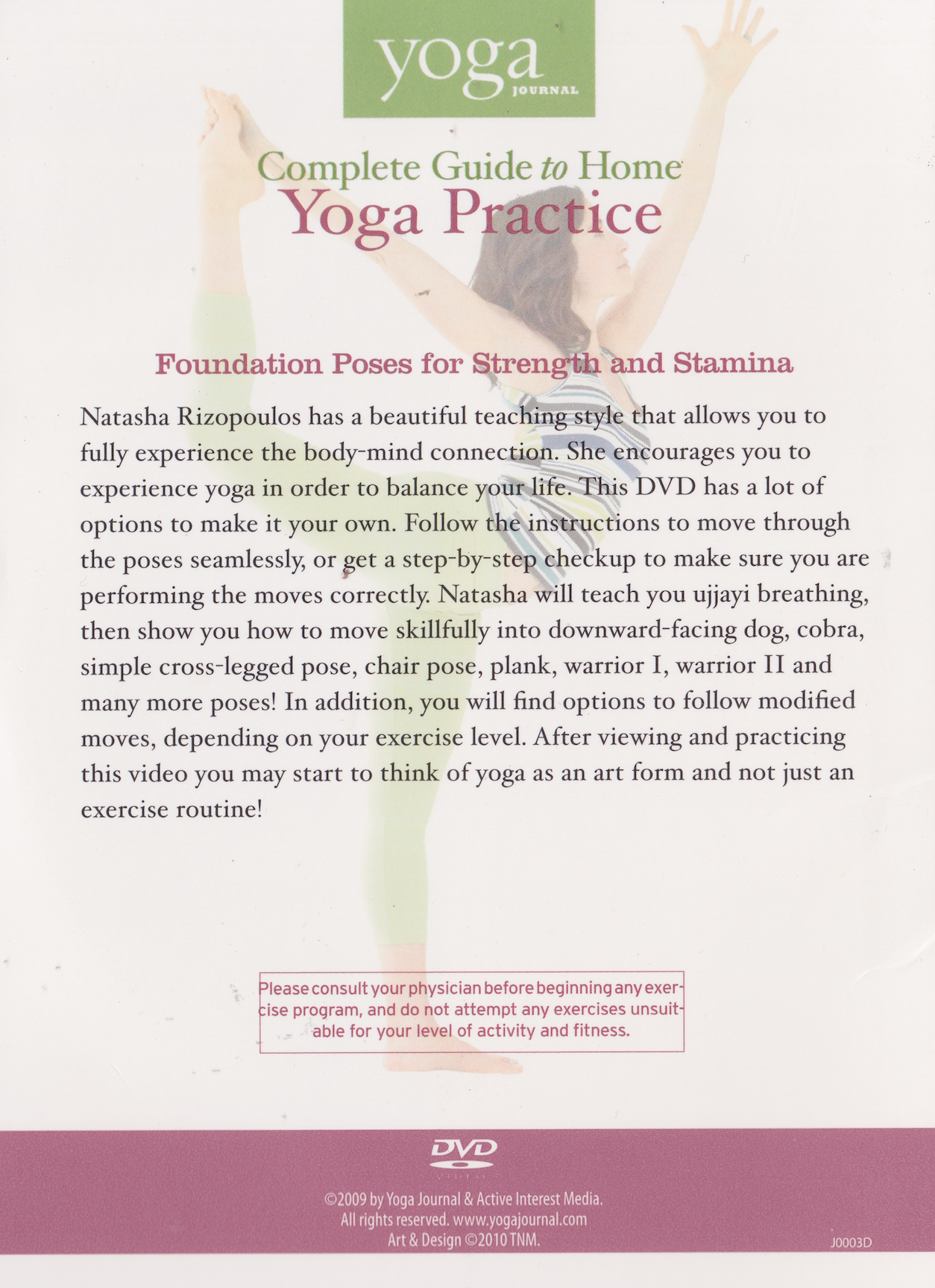 Foundation Yoga Poses for Strength & Stamina DVD by Natasha Rizopoulos (Preowned)