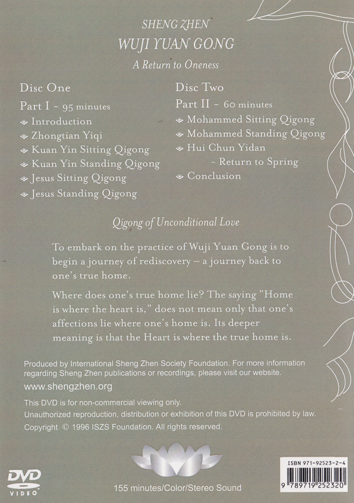 Sheng Zhen: Wuji Yuan Gong - A Return to Oneness Qigong 2 DVD Set by Li Jun Feng (Preowned)