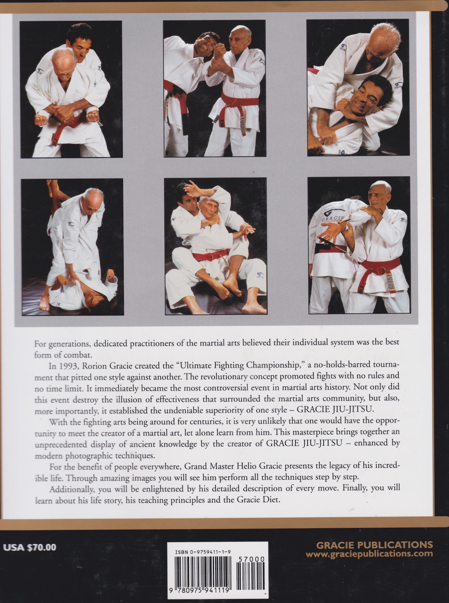 Gracie Jiu-Jitsu - The Master Text Book (1st Edition) by Helio Gracie (SIGNED)(Preowned)