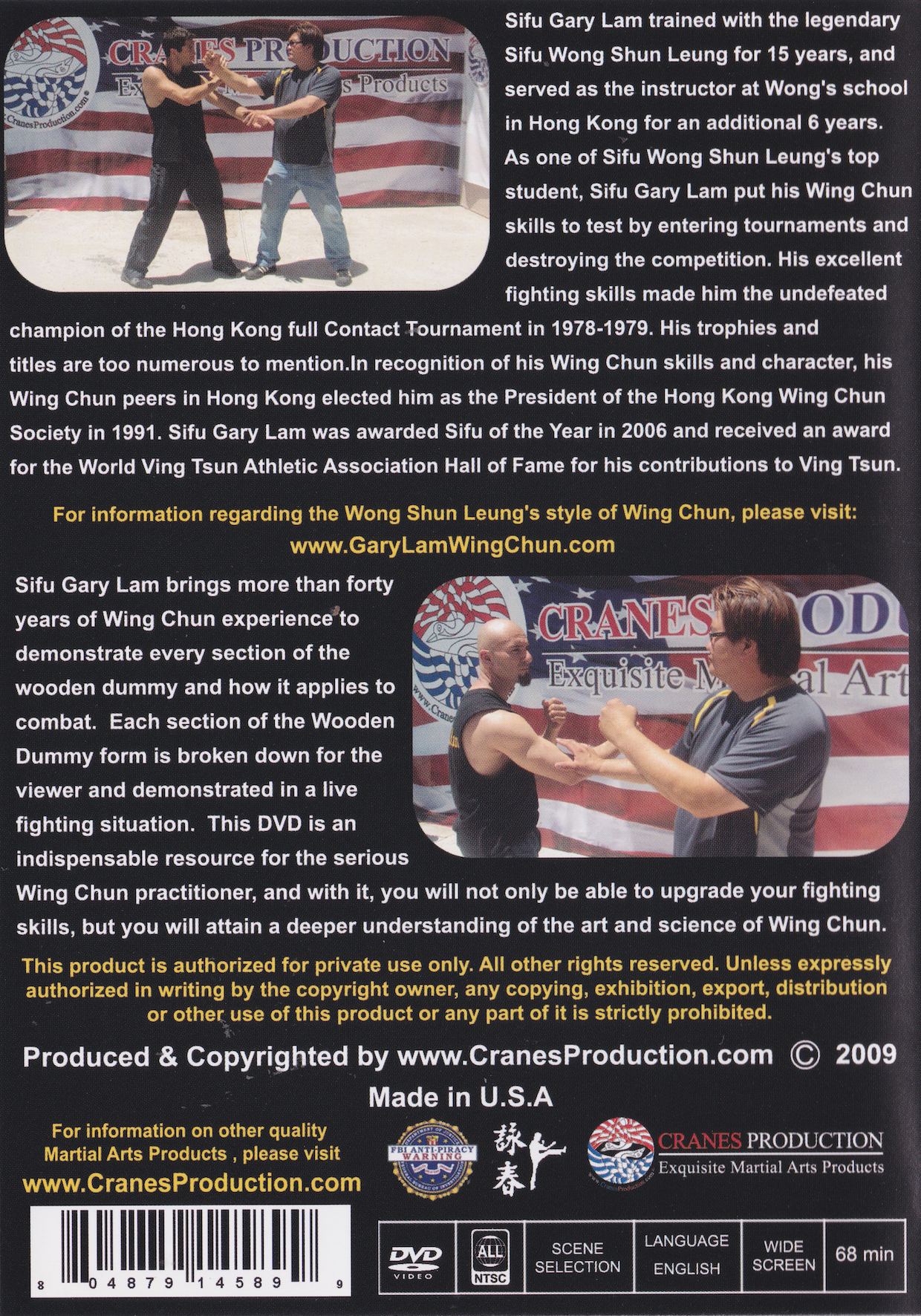 Wing Chun Dummy Combat Applications DVD by Gary Lam