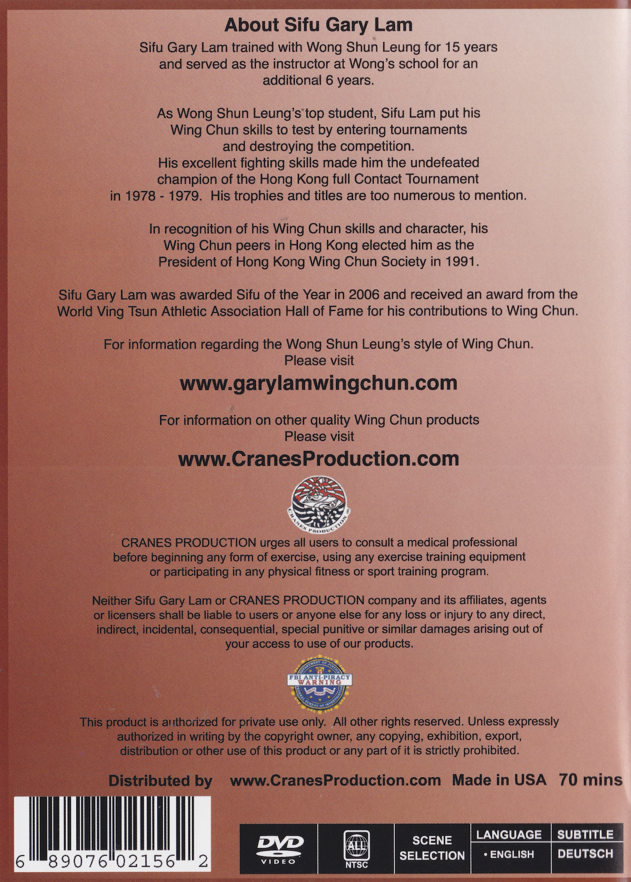 Chum Kiu DVD by Gary Lam