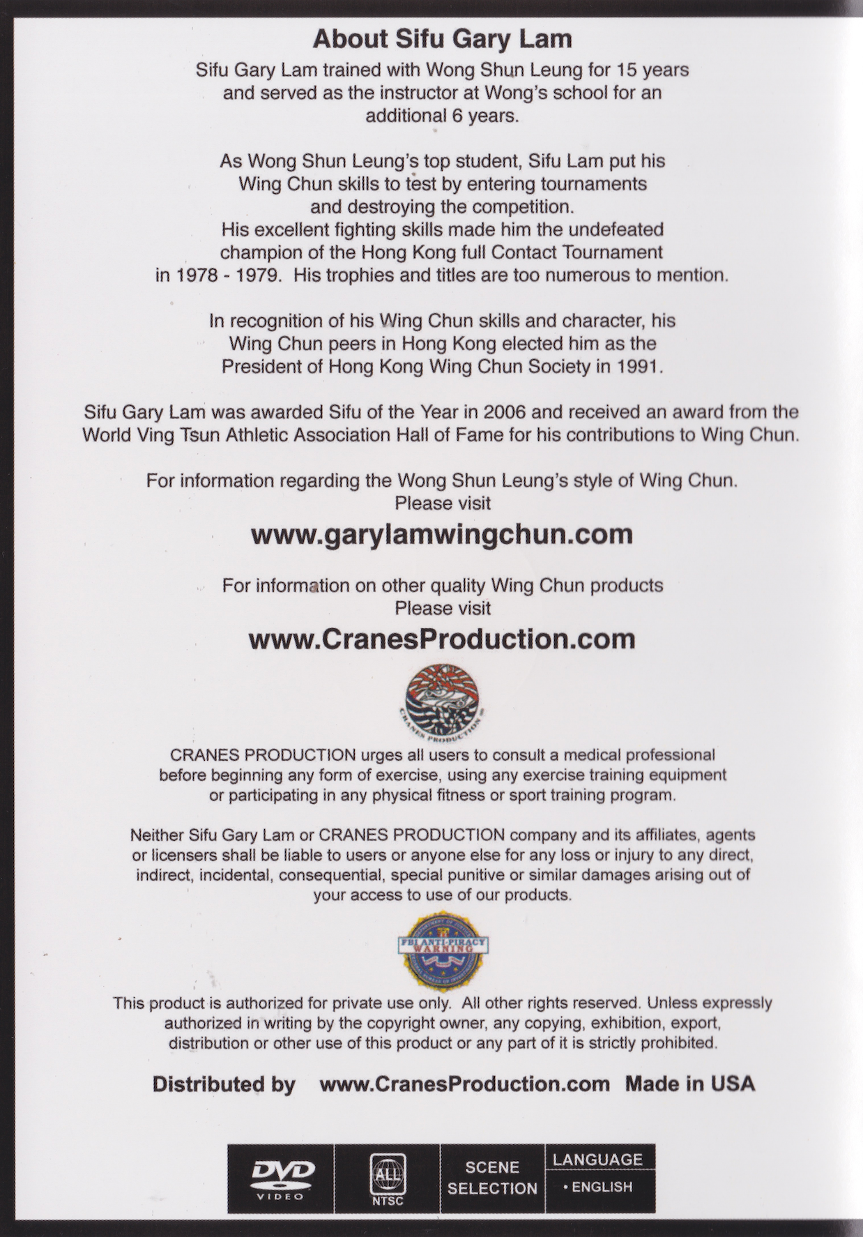 Secret Hands of Wing Chun: Pho Phai DVD by Gary Lam