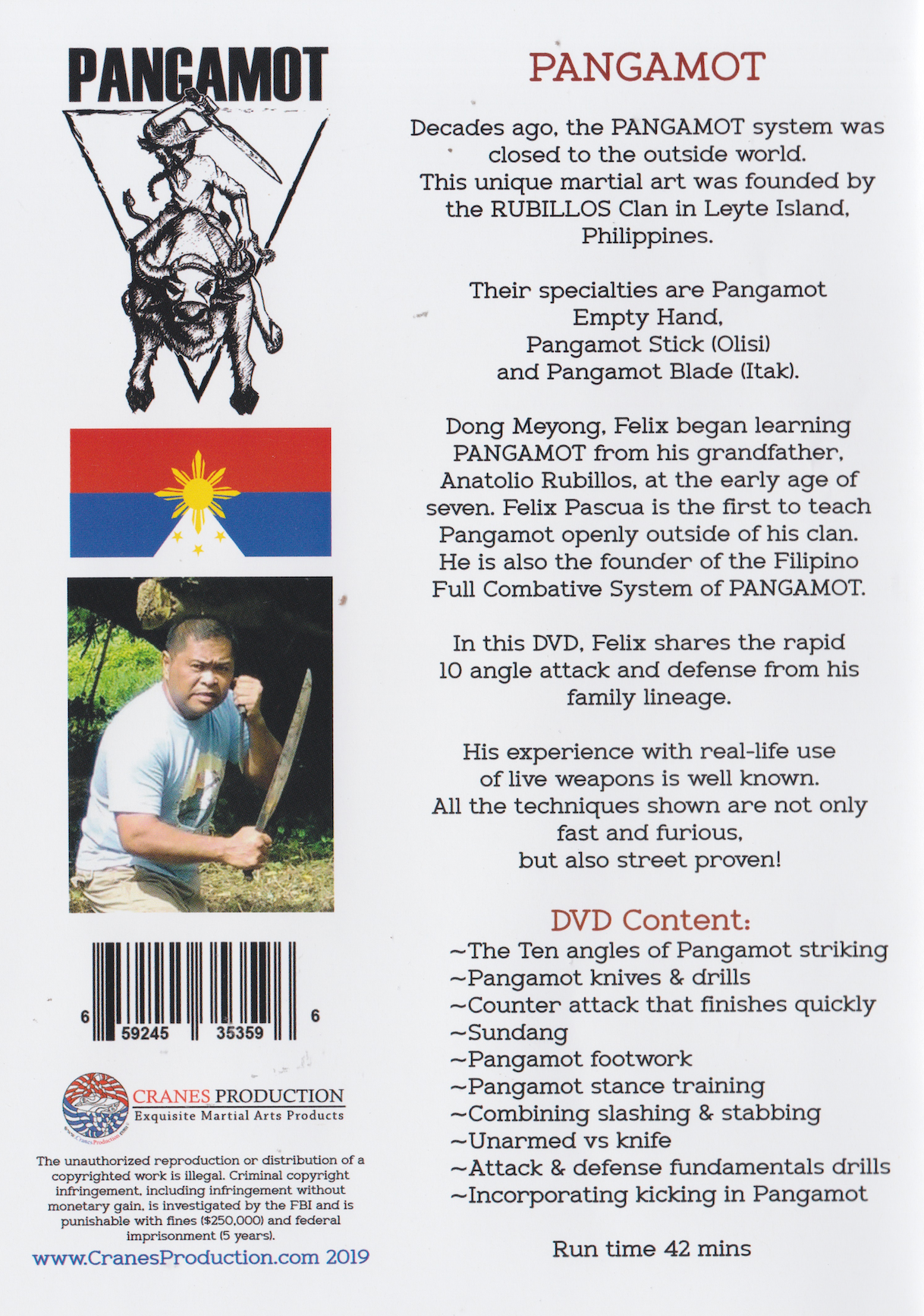The Foundation of Pangamot Knives DVD by Manoy Felix Pascua