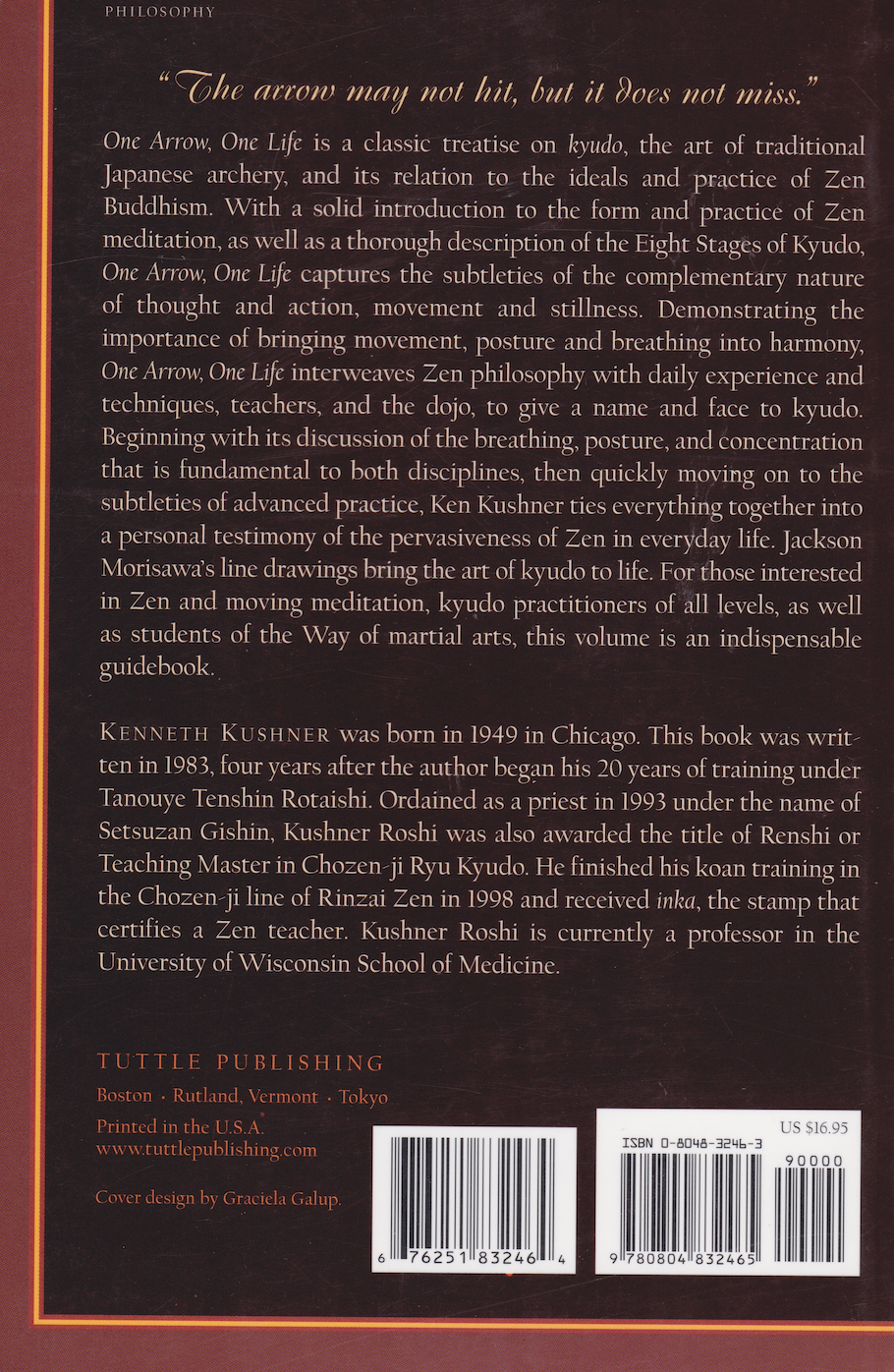 One Arrow, One Life Book by Kenneth Kushner (Preowned)