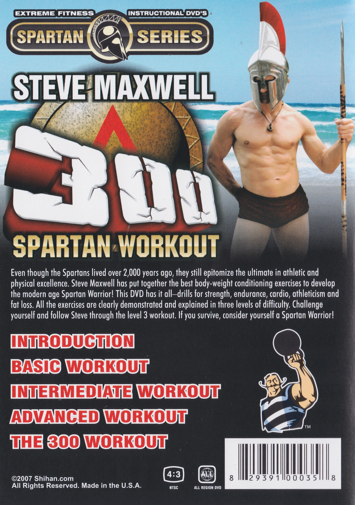300 Spartan Workout DVD by Steve Maxwell (Preowned)