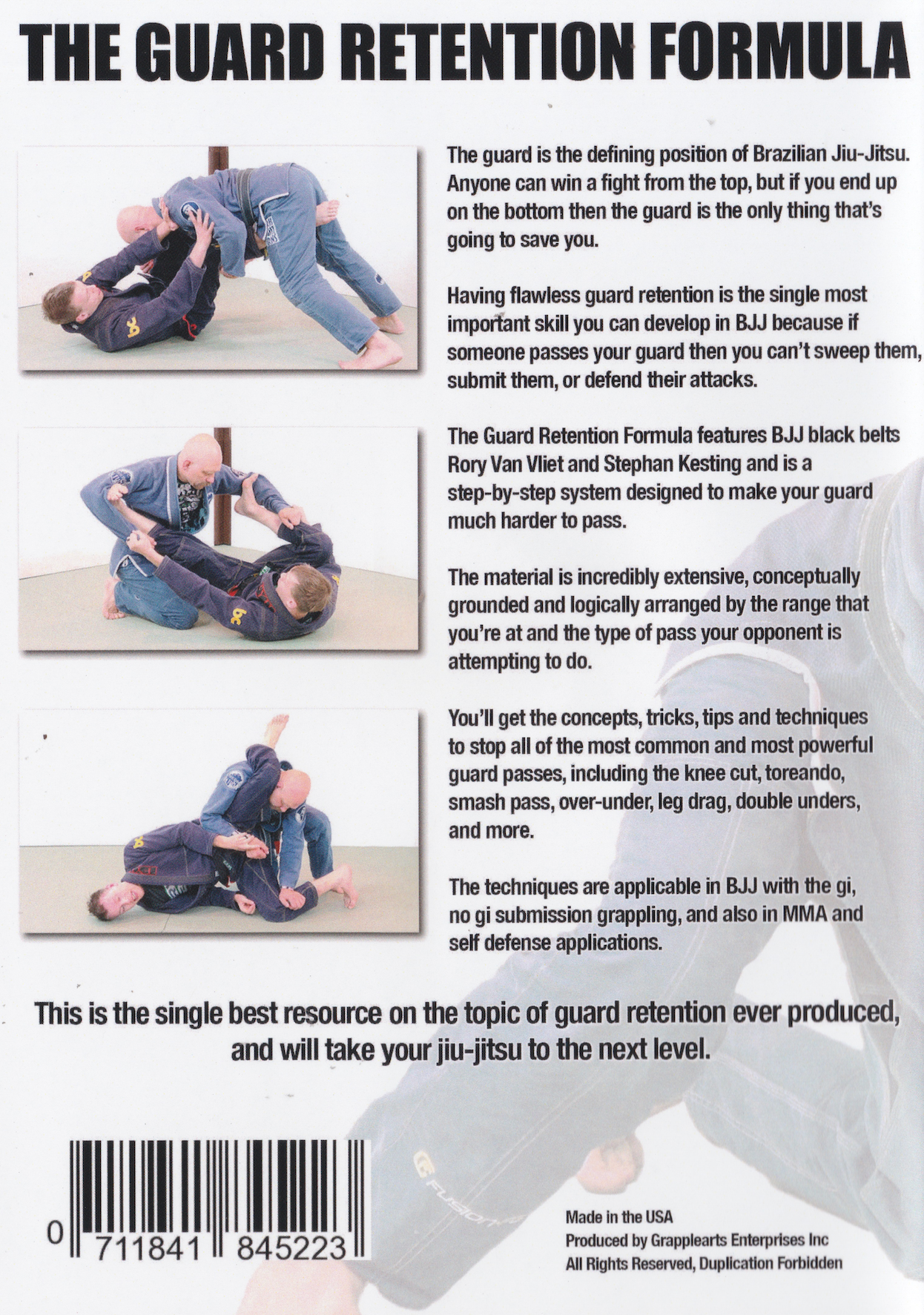 The Guard Retention Formula 6 DVD Set with Rory Van Vliet and Stephan Kesting