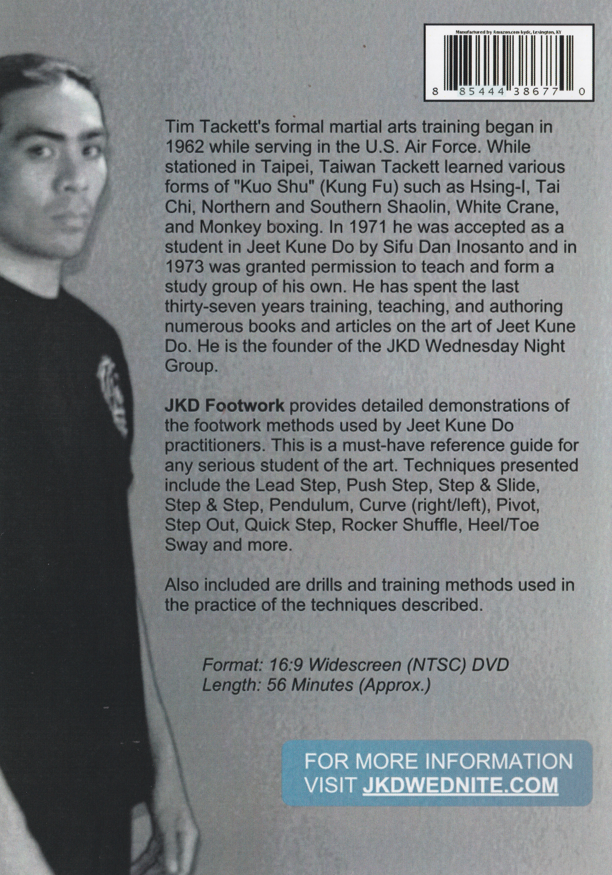 Jeet Kune Do Footwork DVD by Tim Tackett (Preowned)
