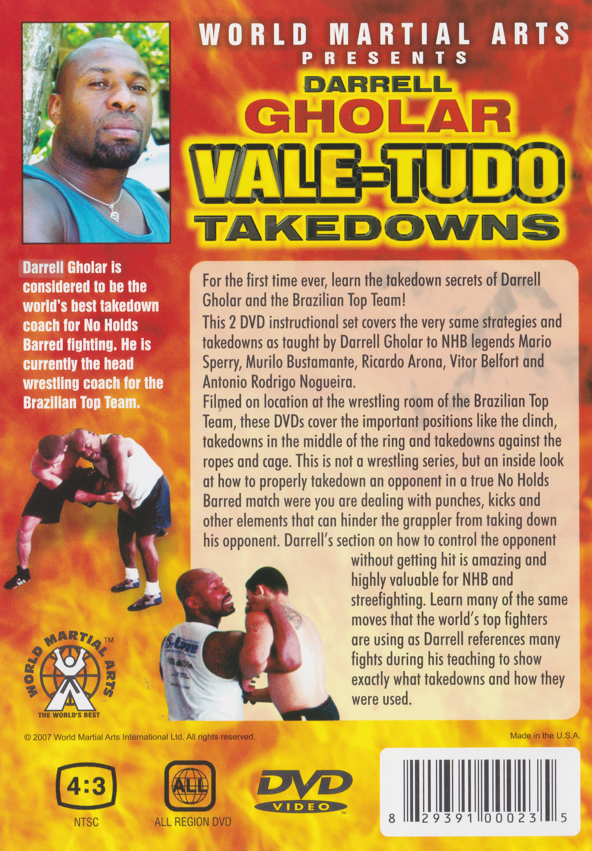 Juego de DVD Vale Tudo Takedowns 2 con Darrel Gholar (usado)