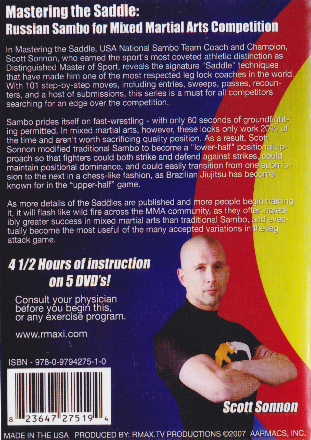 MASTERING THE SADDLE Russian Sambo for Mixed Martial Arts Competition 5 DVD Set by Scott Sonnon (Preowned)