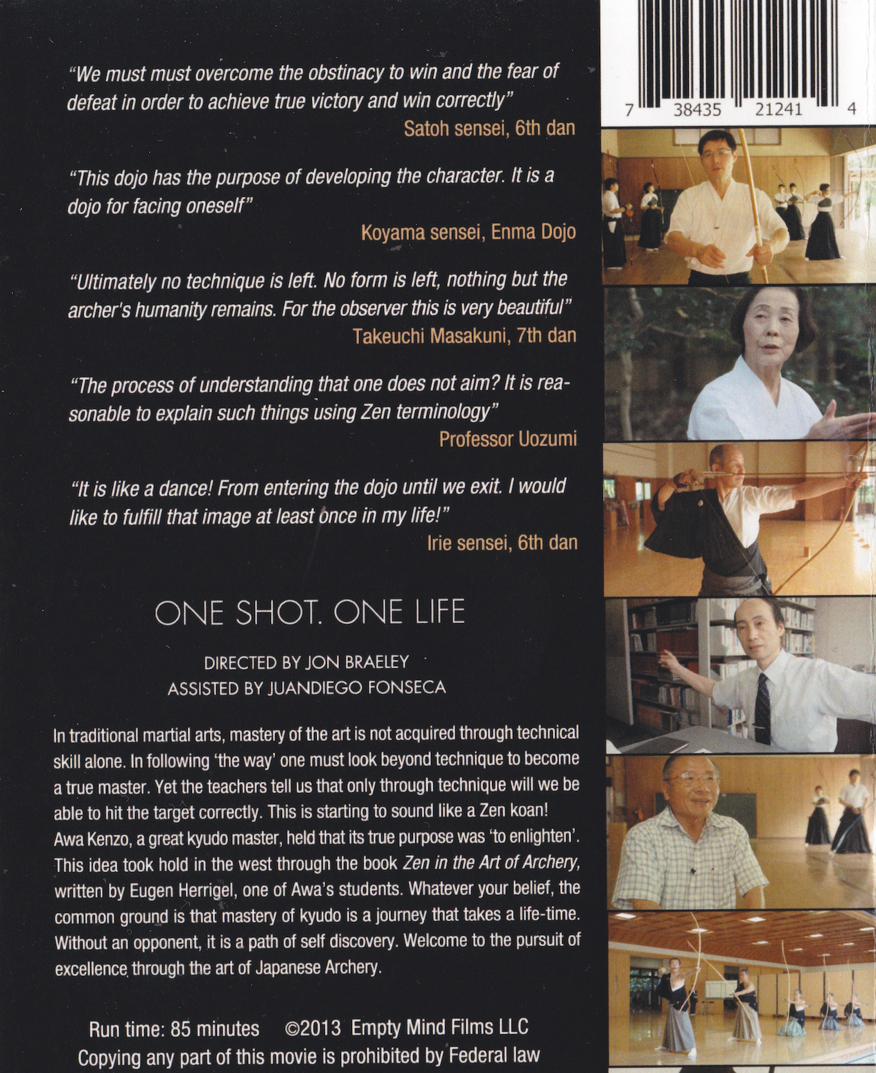 One Shot, One Life: The Pursuit of Excellence Through the Art of Japanese Archery DVD (Preowned)