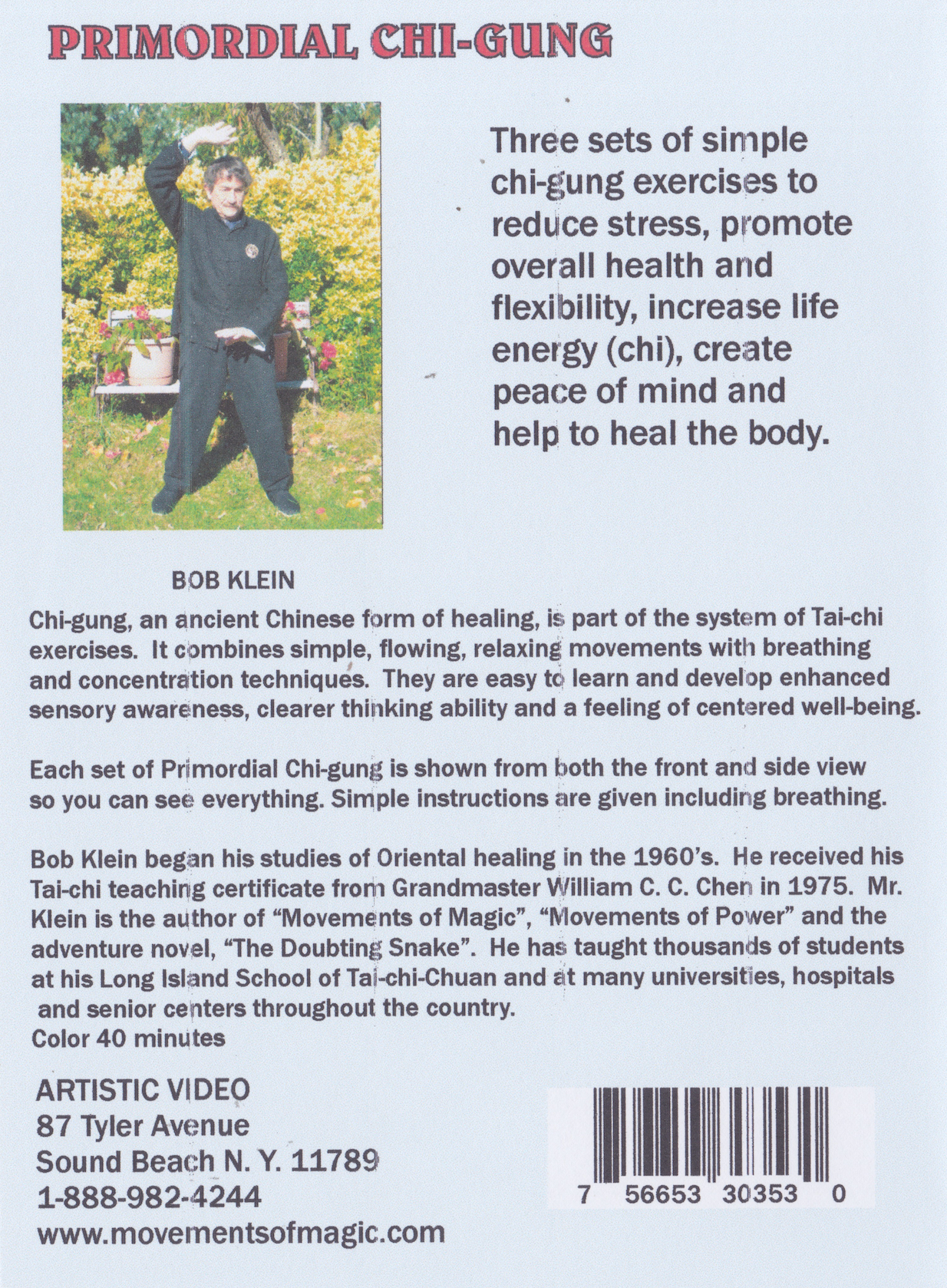 Primordial Chi-Gung DVD with Bob Klein