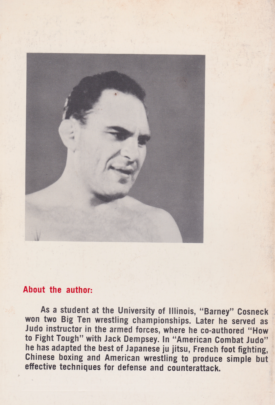 American Combat Judo Book by BJ Cosneck (Preowned)