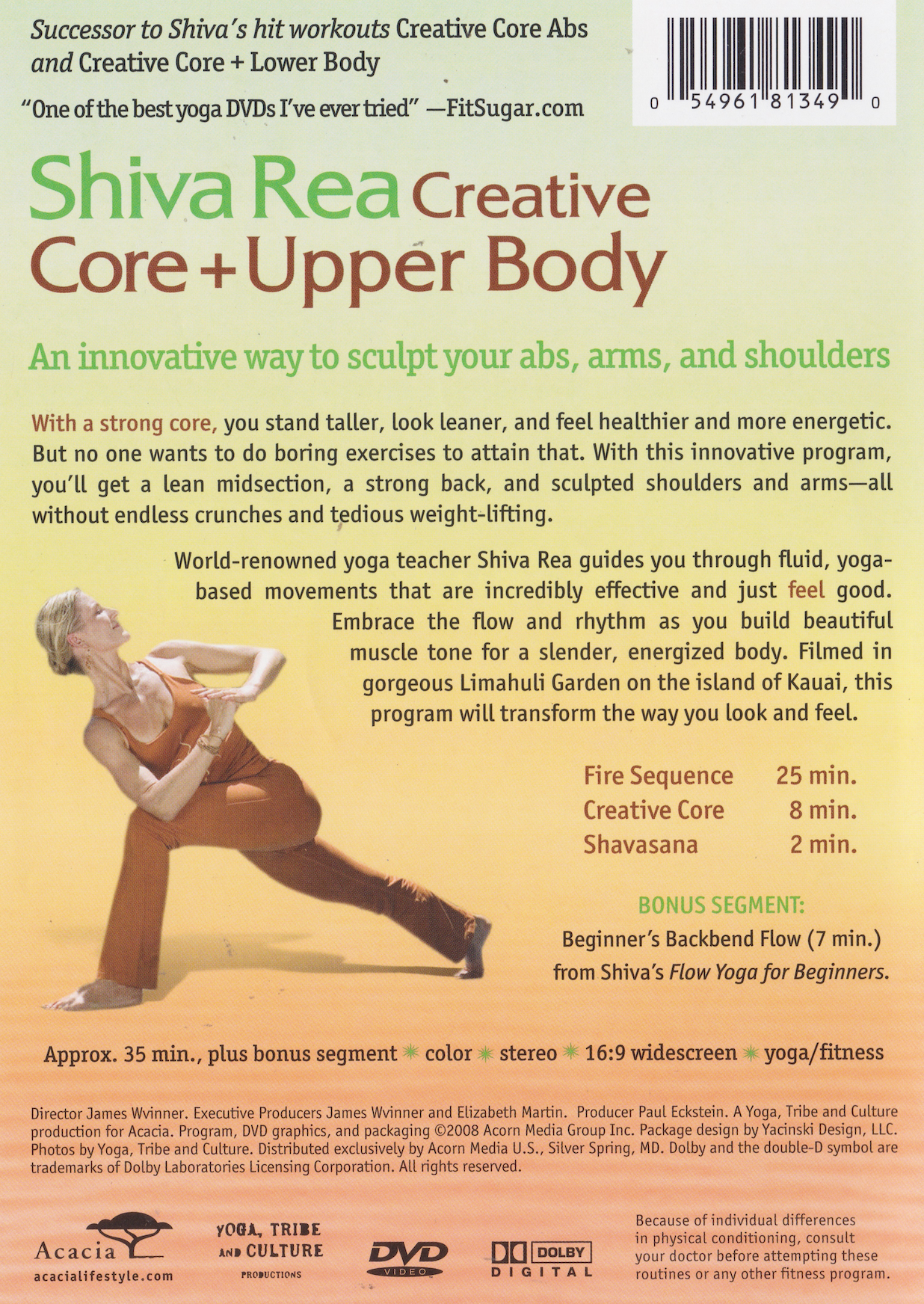 Creative Core & Upper Body Yoga DVD by Shiva Rea (Preowned)