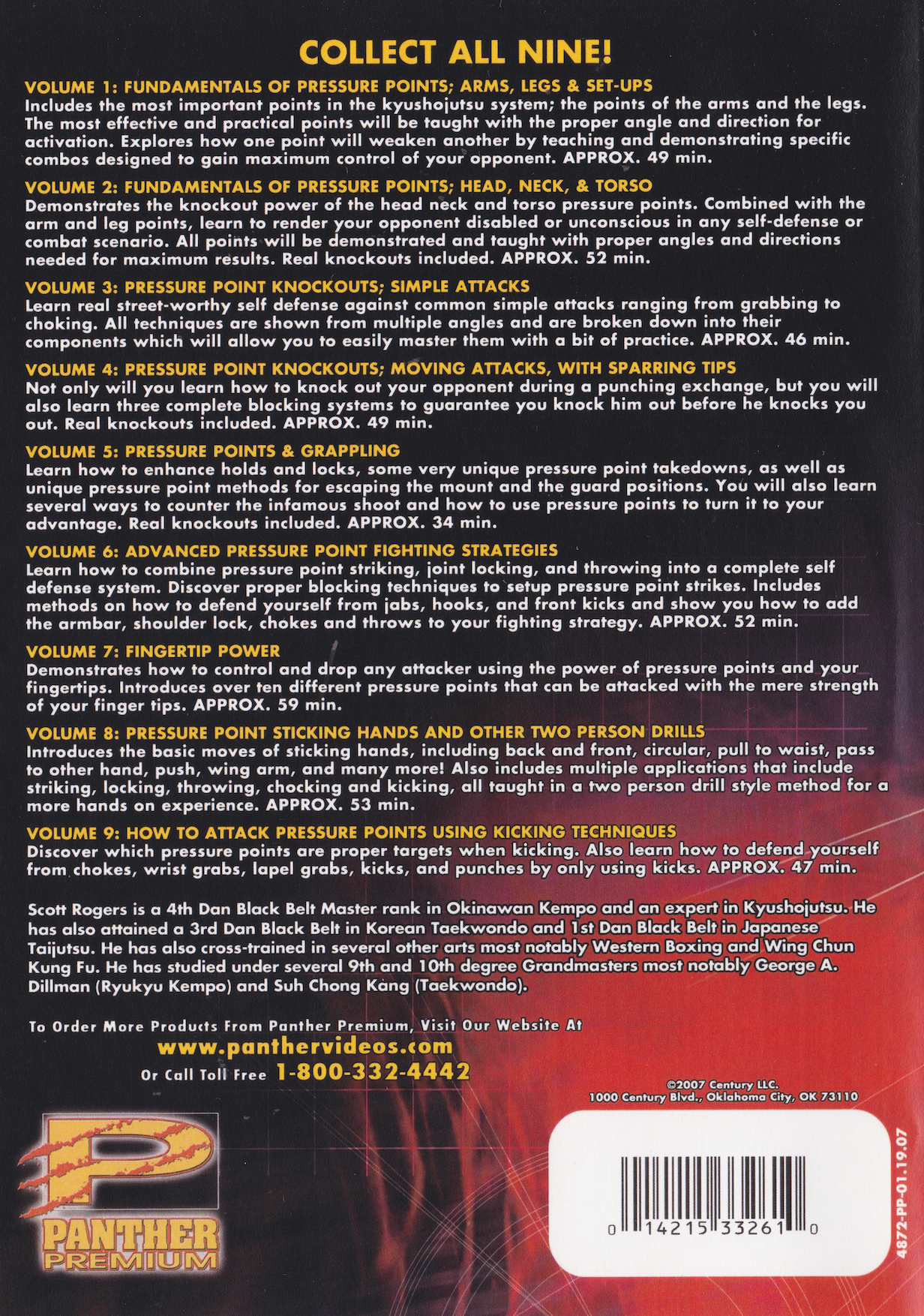 Authentic Pressure Points DVD 9: How to Attack Pressure Points Using Kicks by Scott Rogers (Preowned)