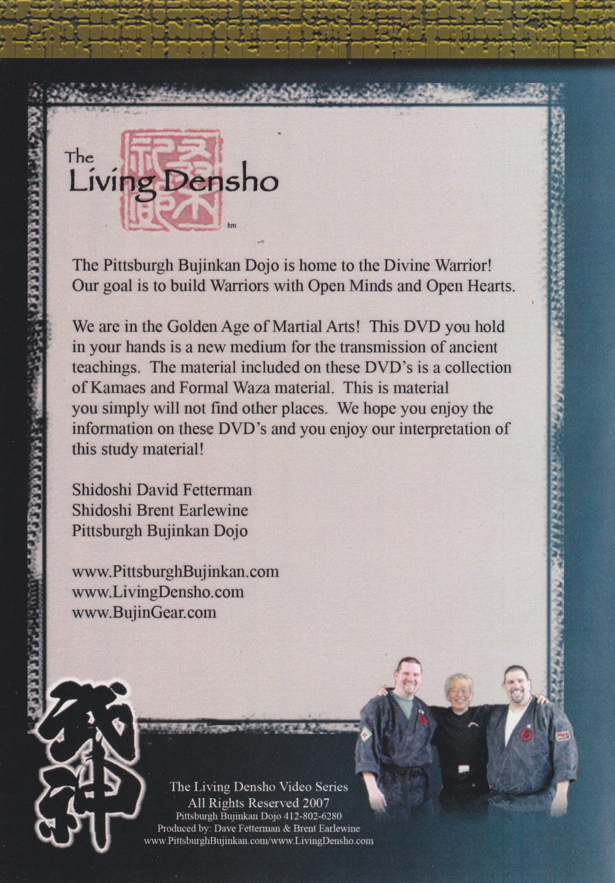 The Living Densho: Gyokko Ryu Vol  2 DVD by David Fetterman & Brent Earlwine (Preowned)