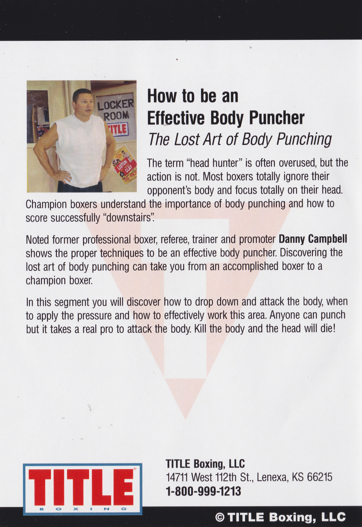Title Boxing DVD 4: The Lost Art of Body Punching by Danny Campbell (Preowned)