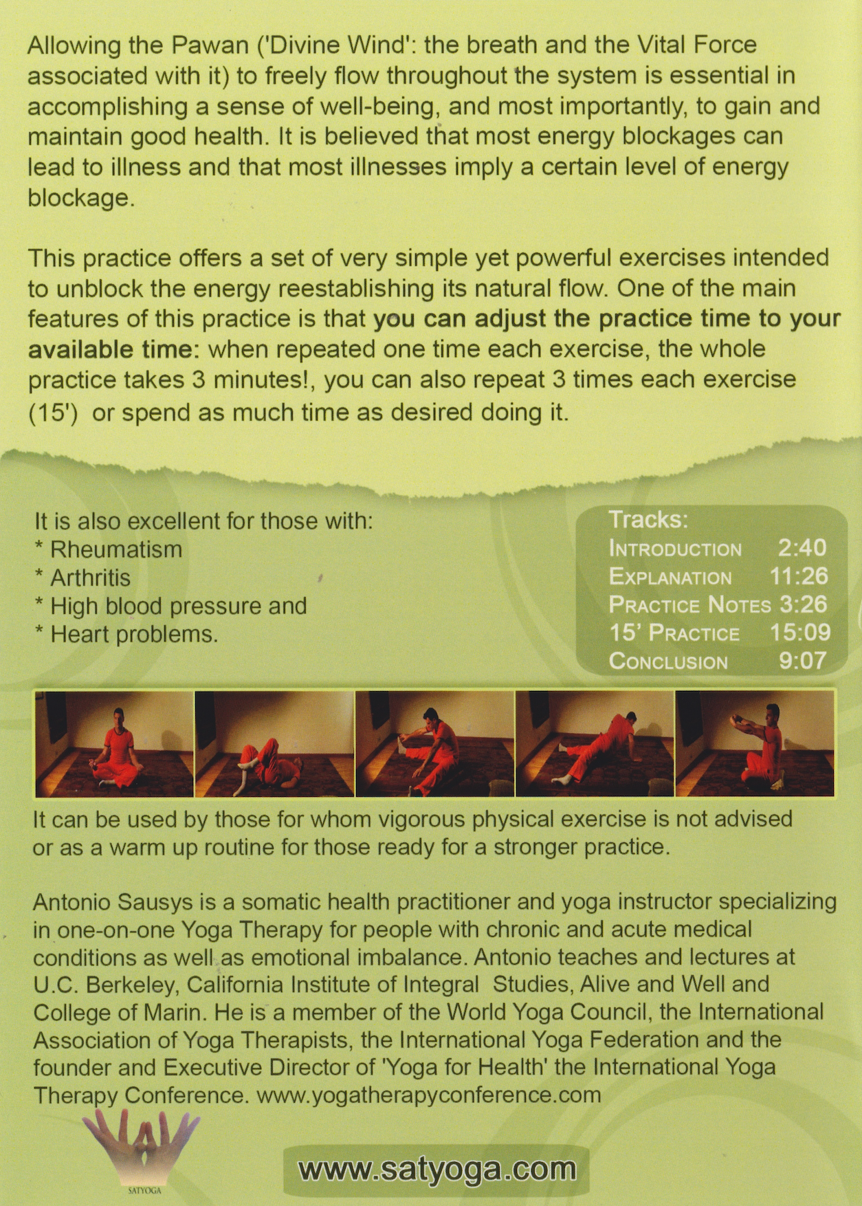 Yoga for Energy Flow DVD by Antonio Sausys
