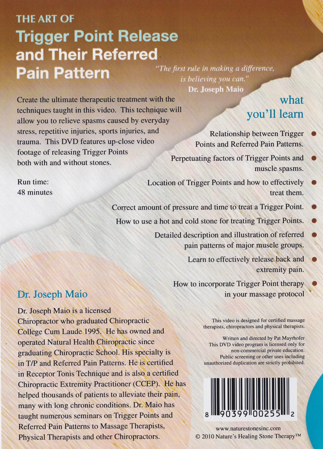 The Art of Trigger Point Release and Their Referred Pain Pattern DVD with Joseph Maio