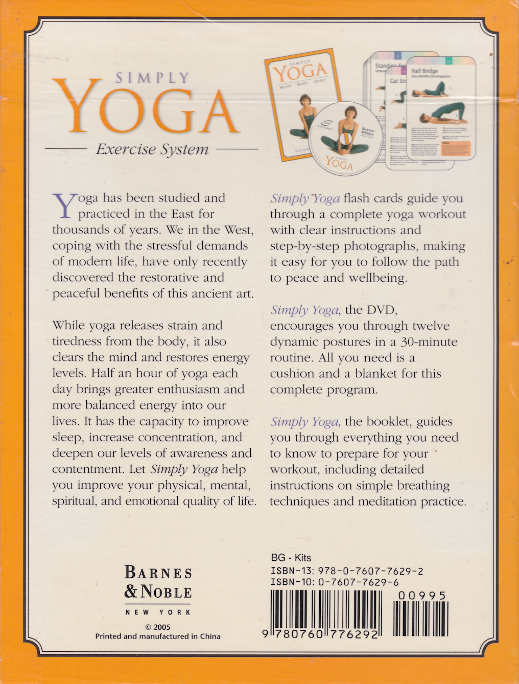 Simply Yoga Exercise System DVD, Booklet & 26 Cards Box Set by Yolanda Pettinato (Preowned)