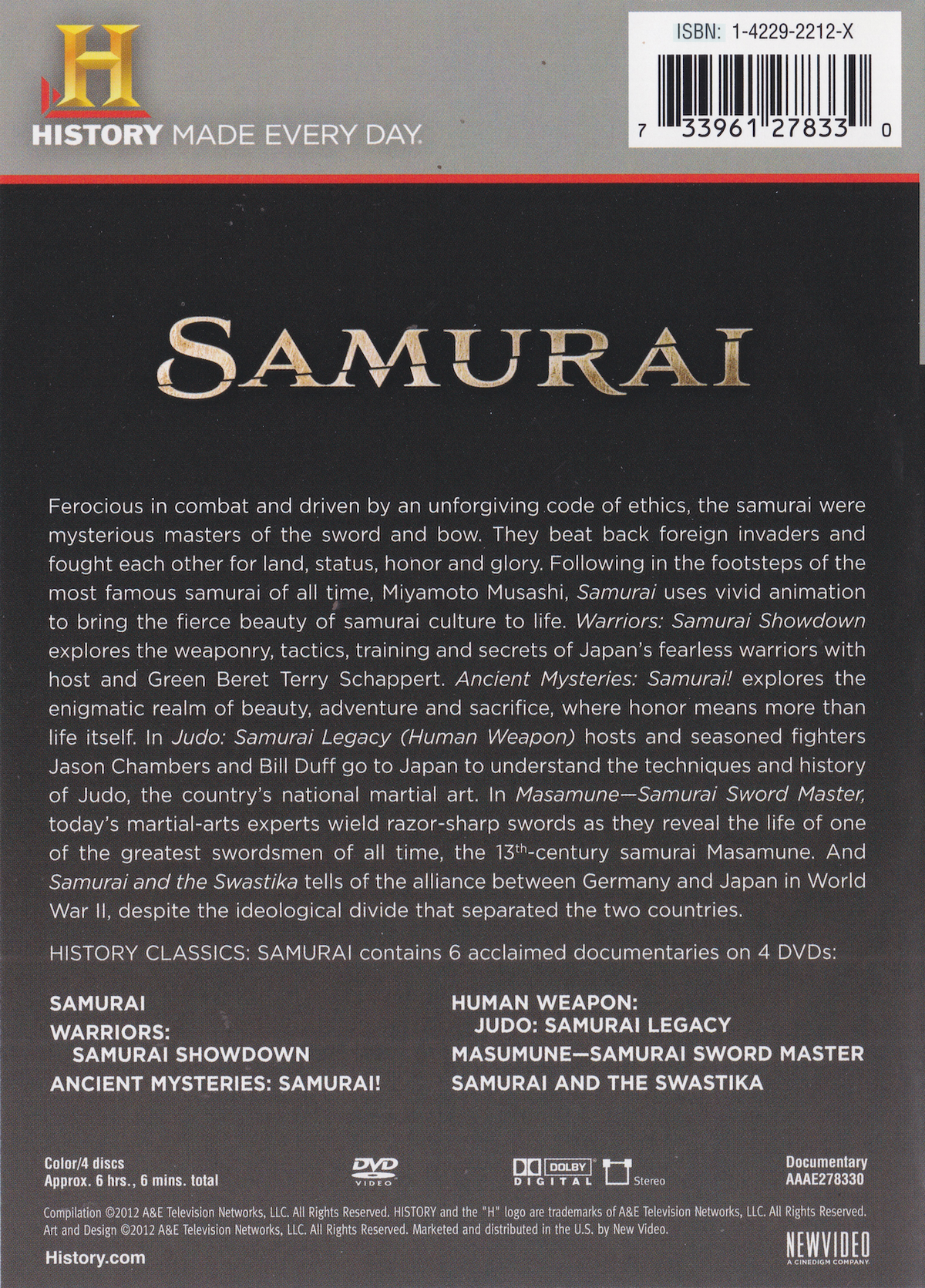 Samurai: Loyalty, Honor & Discipline Documentary 4 DVD Set (Preowned)