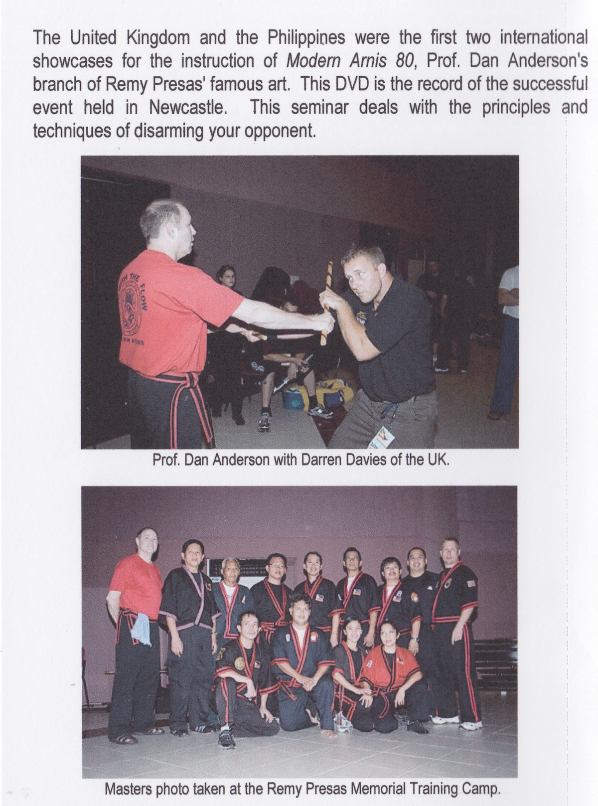 Modern Arnis 80 Newcastle Seminar DVD by Dan Anderson (Preowned)