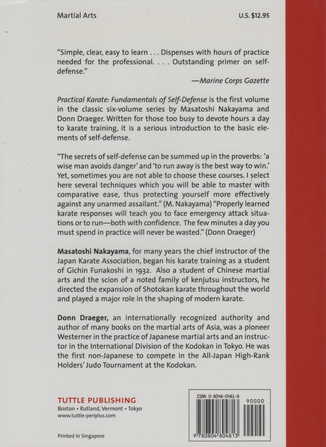 Practical Karate Book 1: Fundamentals by Masatoshi Nakayama & Donn Draeger (1991 Edition)