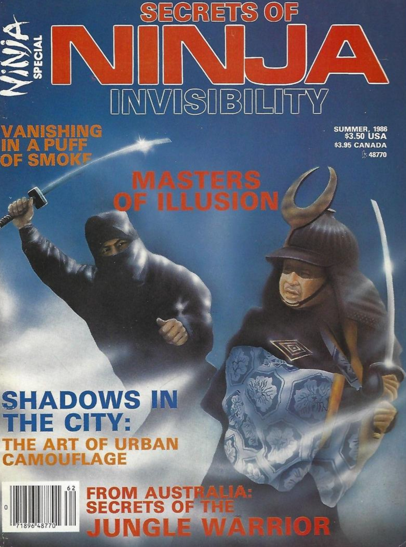 Ninja Invisible Secrets of Ninja Invisibility Magazine (1986) (Preowned) – Budovideos Inc