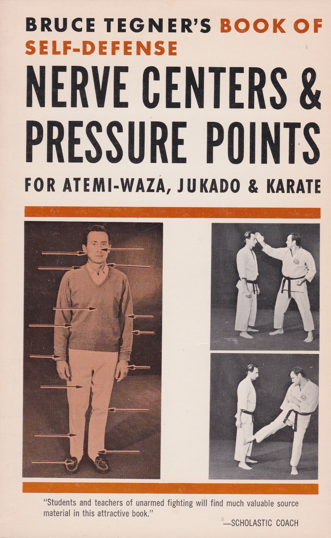 Self Defense Nerve Centers & Pressure Points Book by Bruce Tegner (Pre