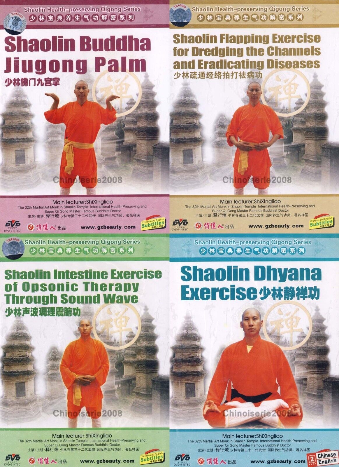 Shaolin Kung Fu Health Preserving Qigong 4 DVD Set