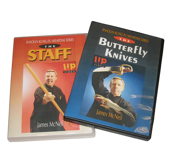 Shaolin Kung Fu Weapons: Staff & Butterfly Knives 2 DVD Set by James McNeil
