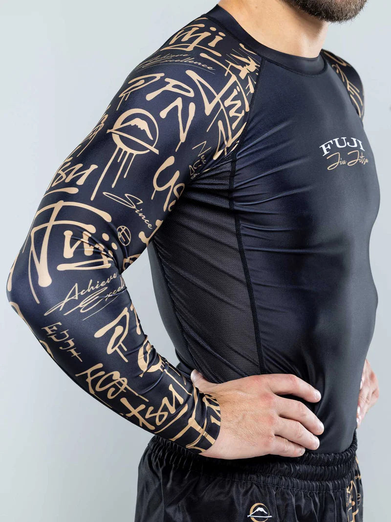 Shinobi Long Sleeve Rashguard Black by Fuji