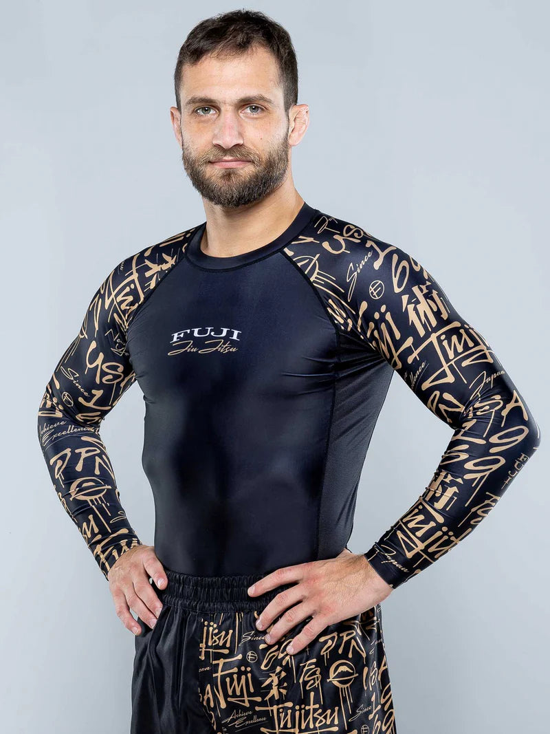 Shinobi Long Sleeve Rashguard Black by Fuji