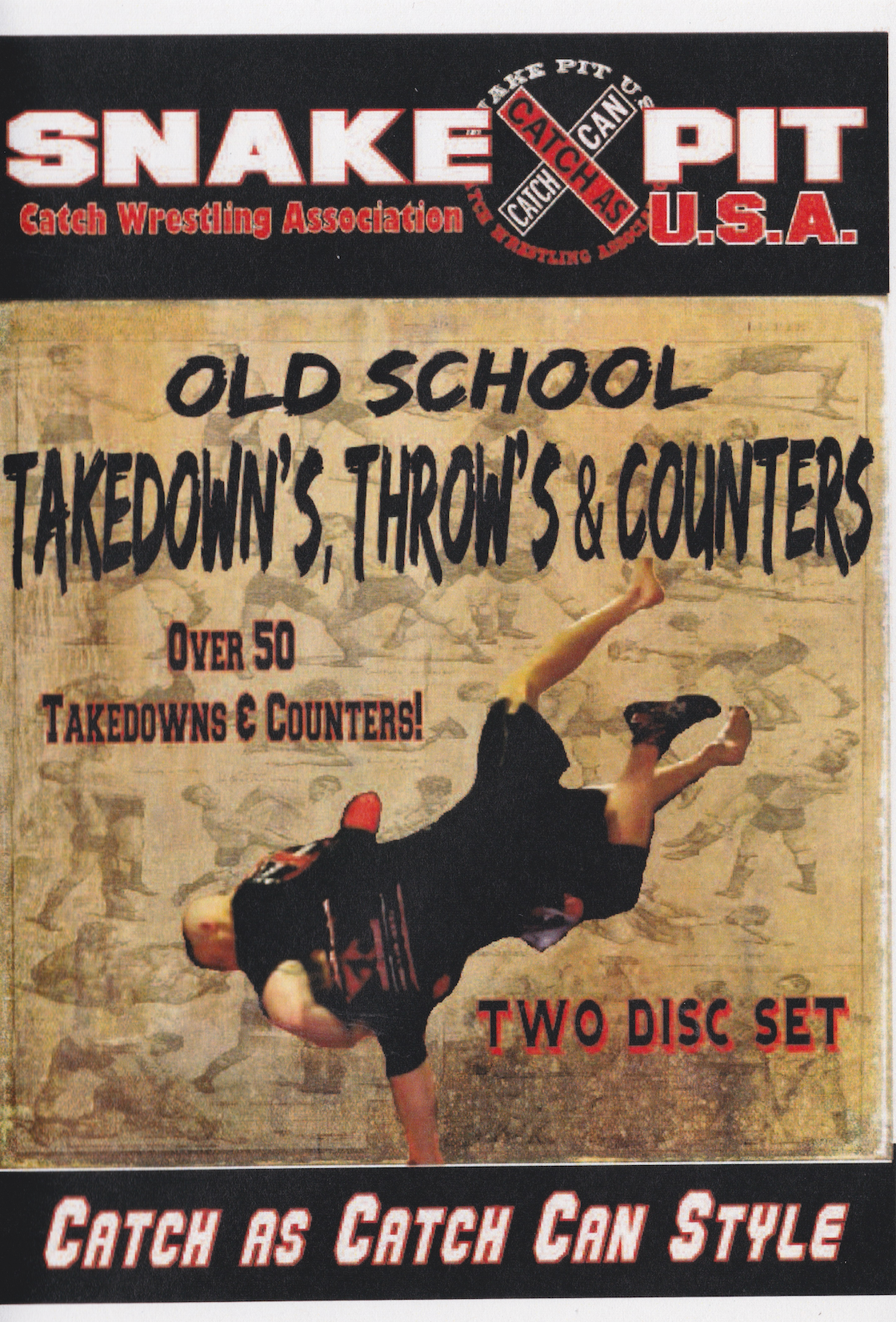 Snake Pit USA Old School Takedowns, Throws & Counters 2 DVD Set by Joel Bane (Preowned)