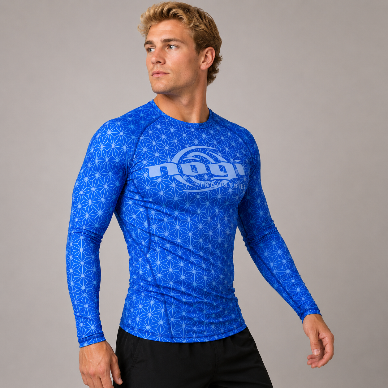 Spectral Long Sleeve Rank Rashguard - Blue (LS) by Nogi Industries