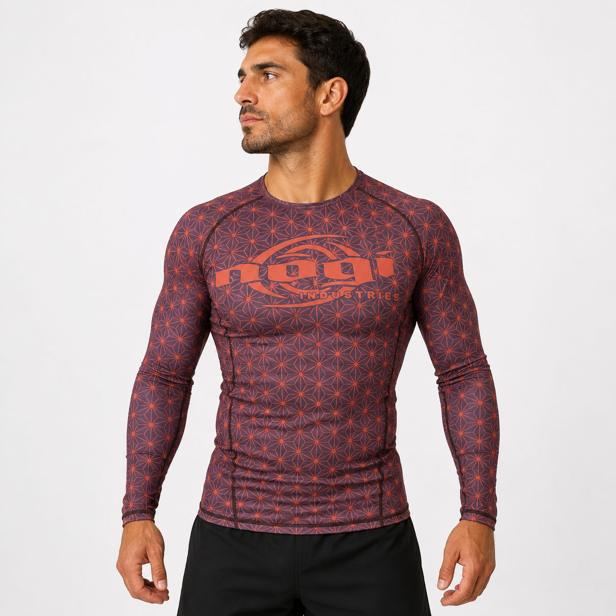 Spectral Long Sleeve Rank Rashguard - Brown (LS) by Nogi Industries