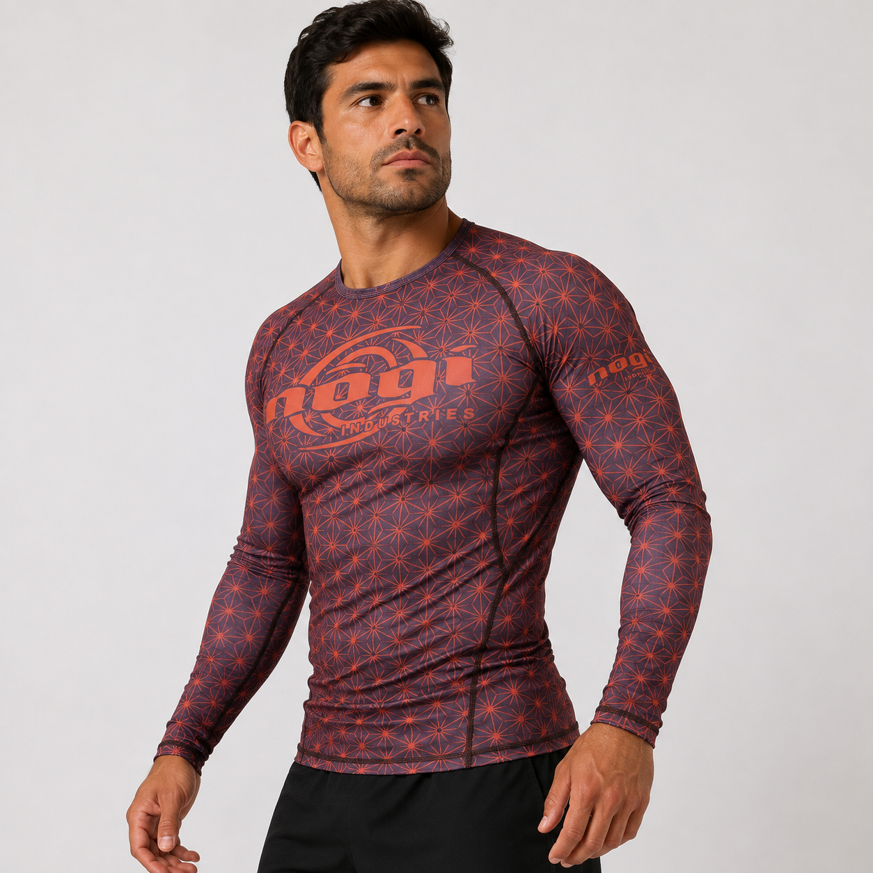Spectral Long Sleeve Rank Rashguard - Brown (LS) by Nogi Industries