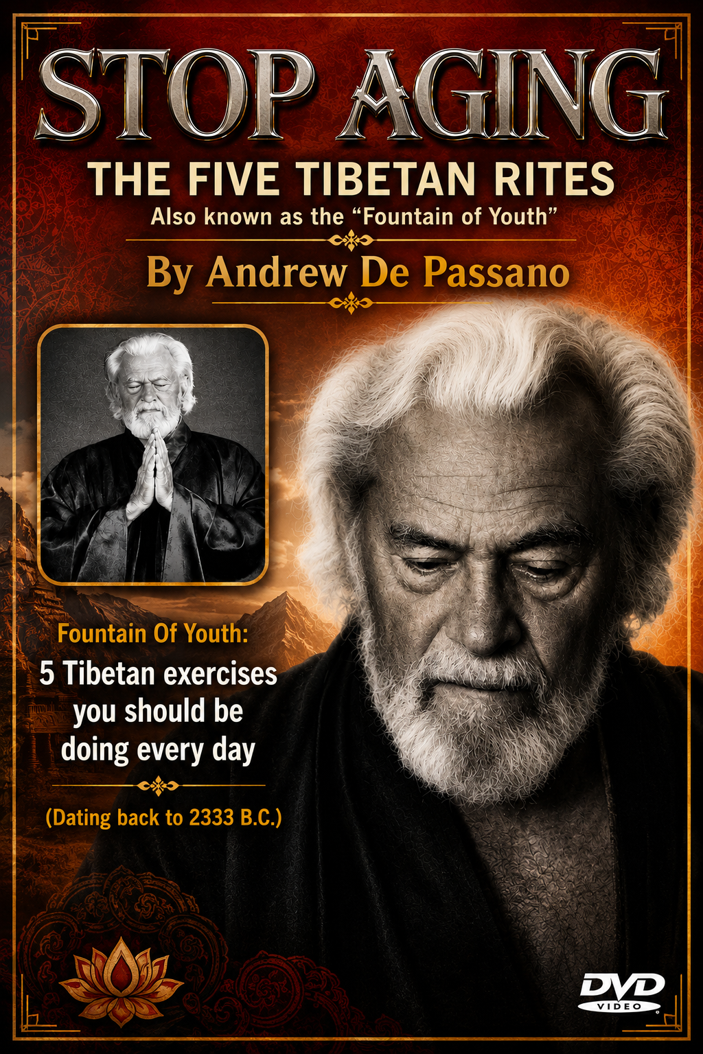 Stop Aging: The Five Tibetan Rites Fountain of Youth DVD by Andrew De Passano