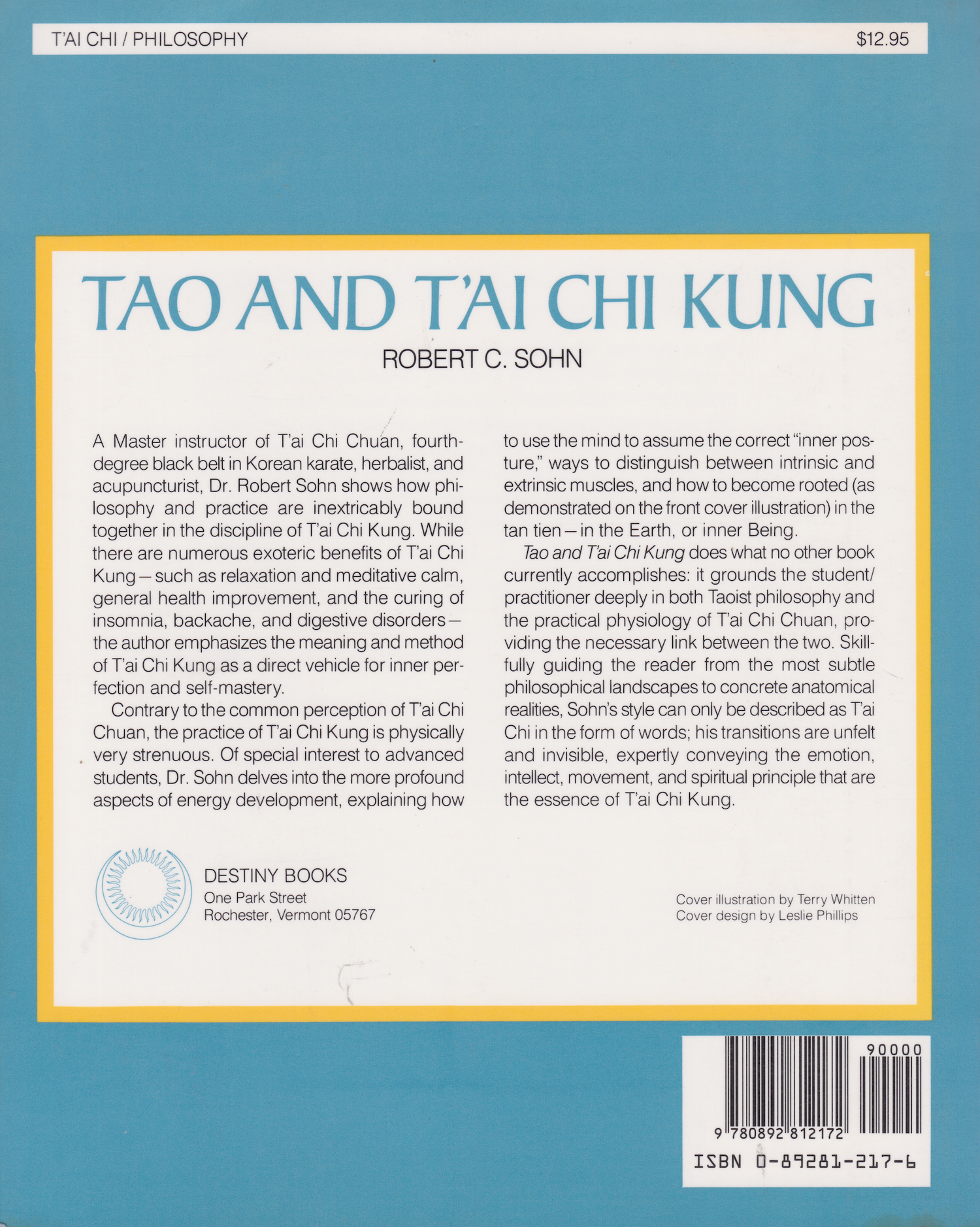 Tao & Tai Chi Kung Book by Robert Sohn (Preowned)