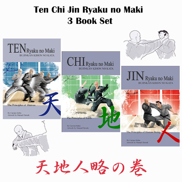 Ten Chi Jin Ryaku no Maki Bujinkan Ninjutsu 3 Book Set by Carsten Kuhn