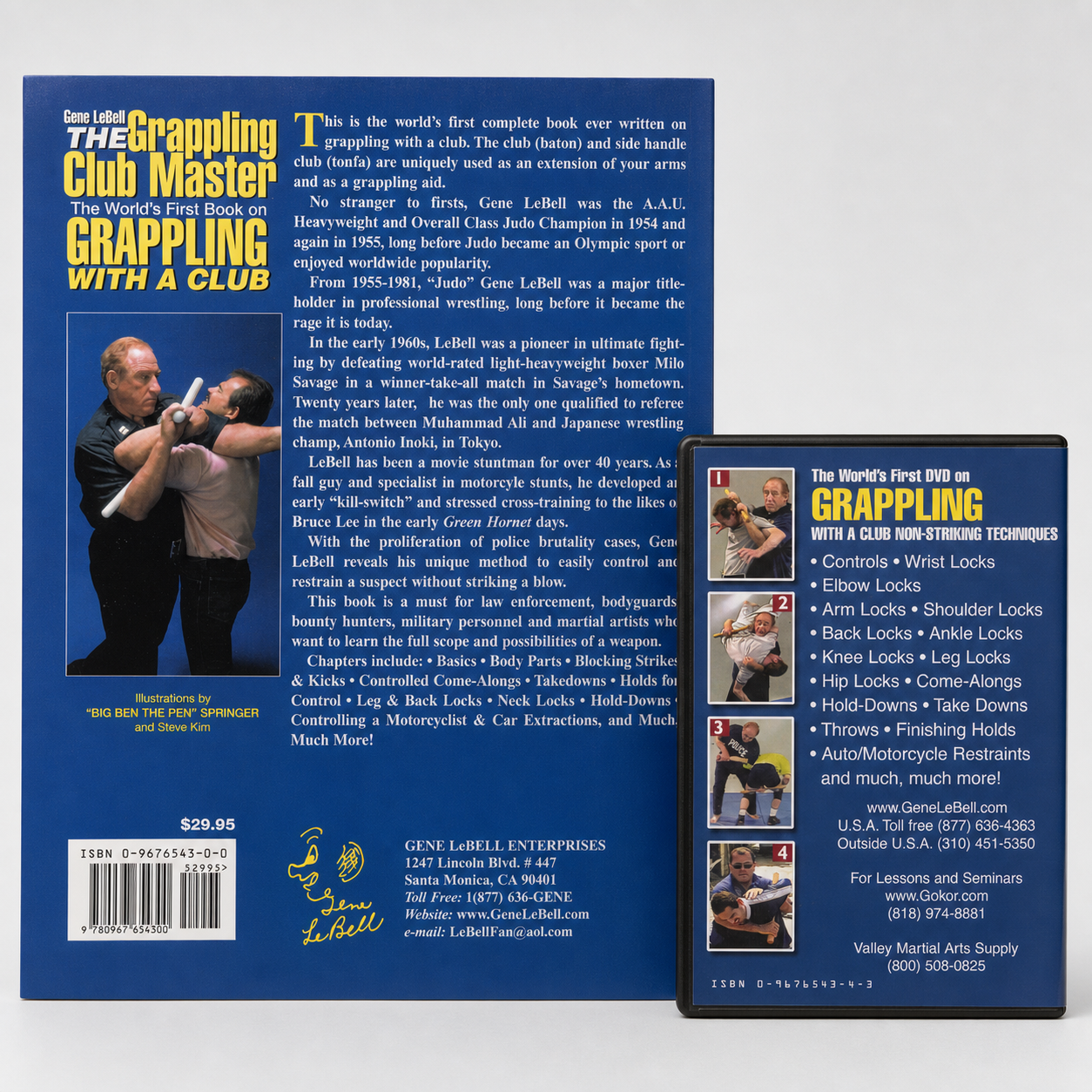 The Grappling Club Master Book & 2 DVD Set by Gene LeBell (Preowned)