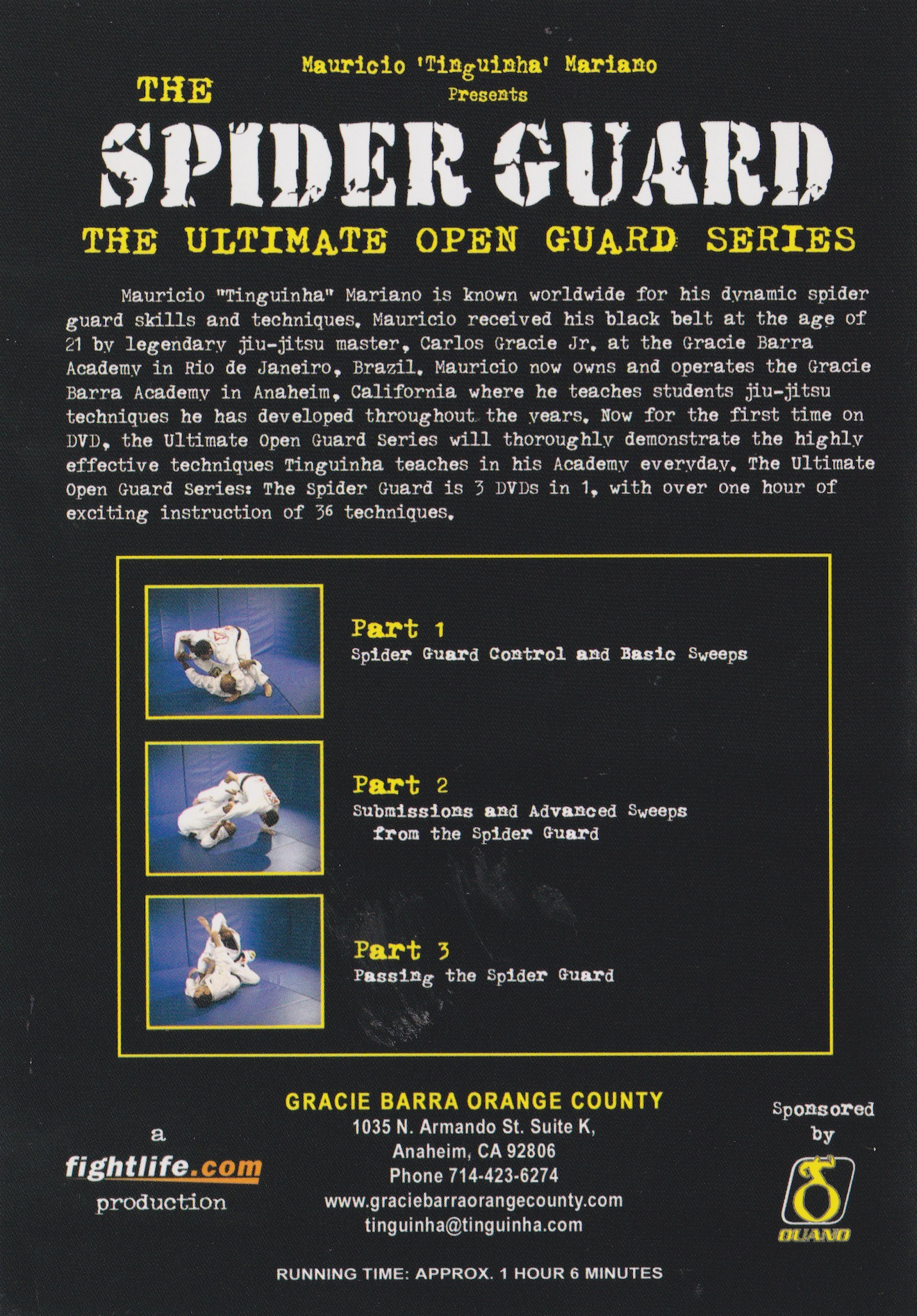 The Ultimate Open Guard Series: The Spider Guard DVD by Mauricio Tinguinha Mariano (Preowned)