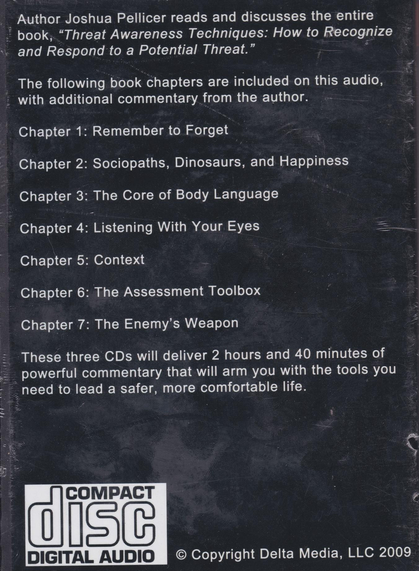 Threat Awareness Techniques: How to Recognize & Respond to a Potential Threat by Joshua Pellicer (3 Audio CD Set)