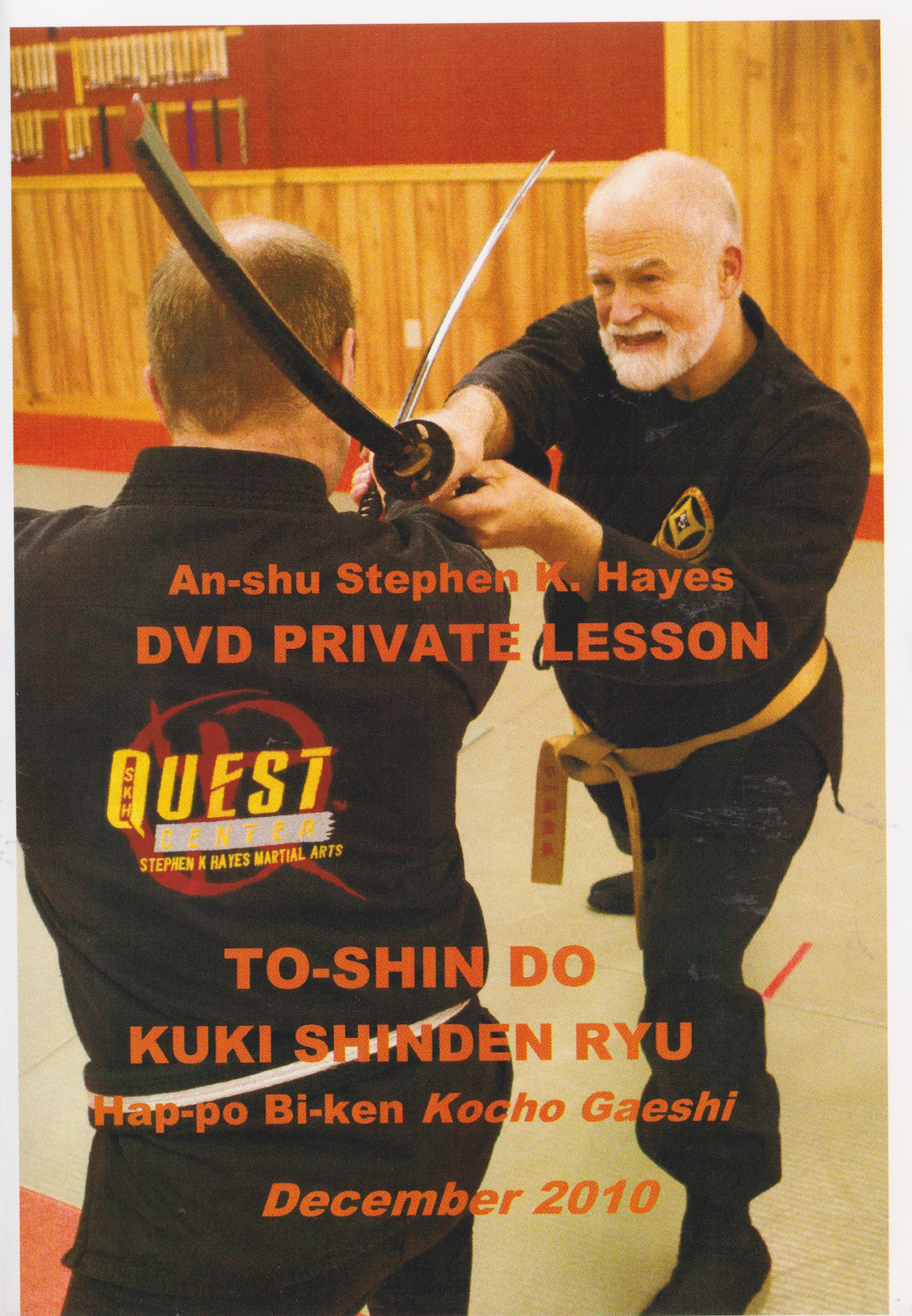 To-Shin Do Kuki Shinden Ryu Happo Biken Kocho Gaeshi DVD with Stephen Hayes