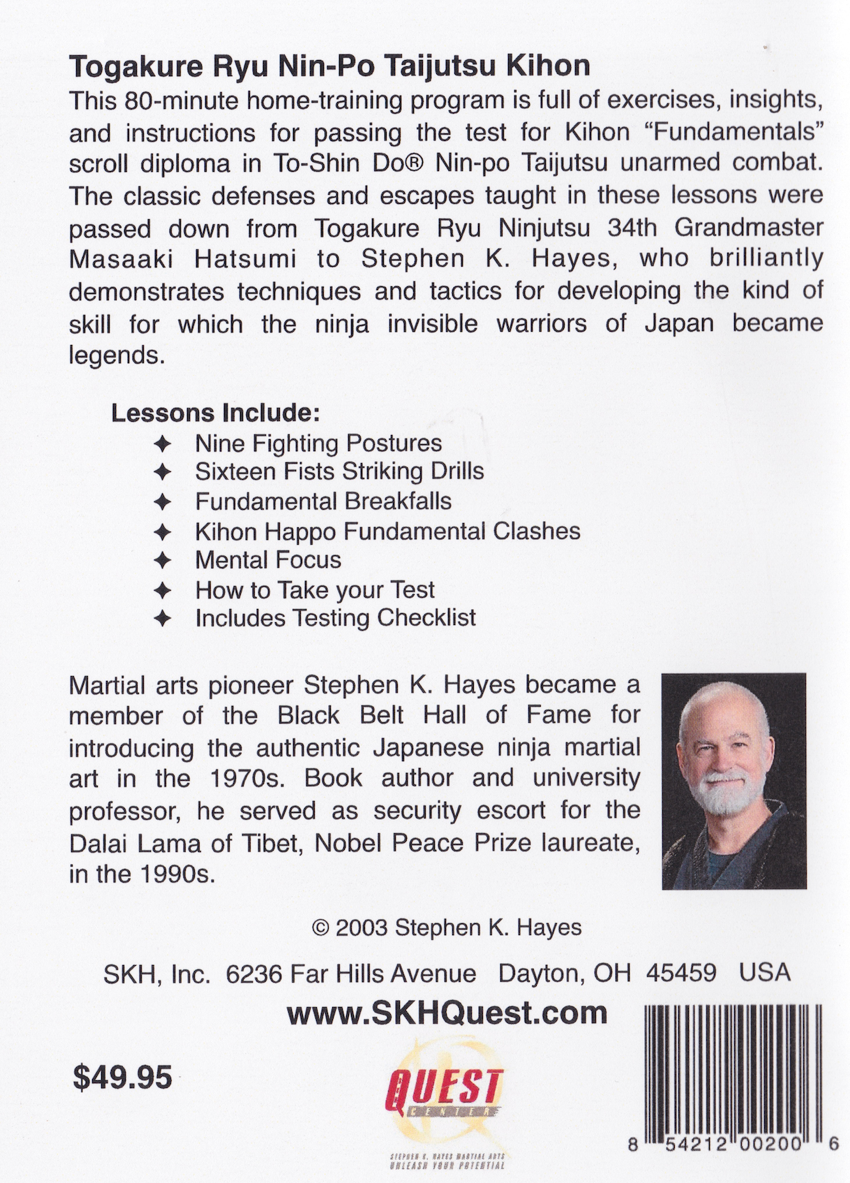 SECRETOS DEL DVD NINJA Taijutsu Autodefensa Desarmada con Stephen Hayes