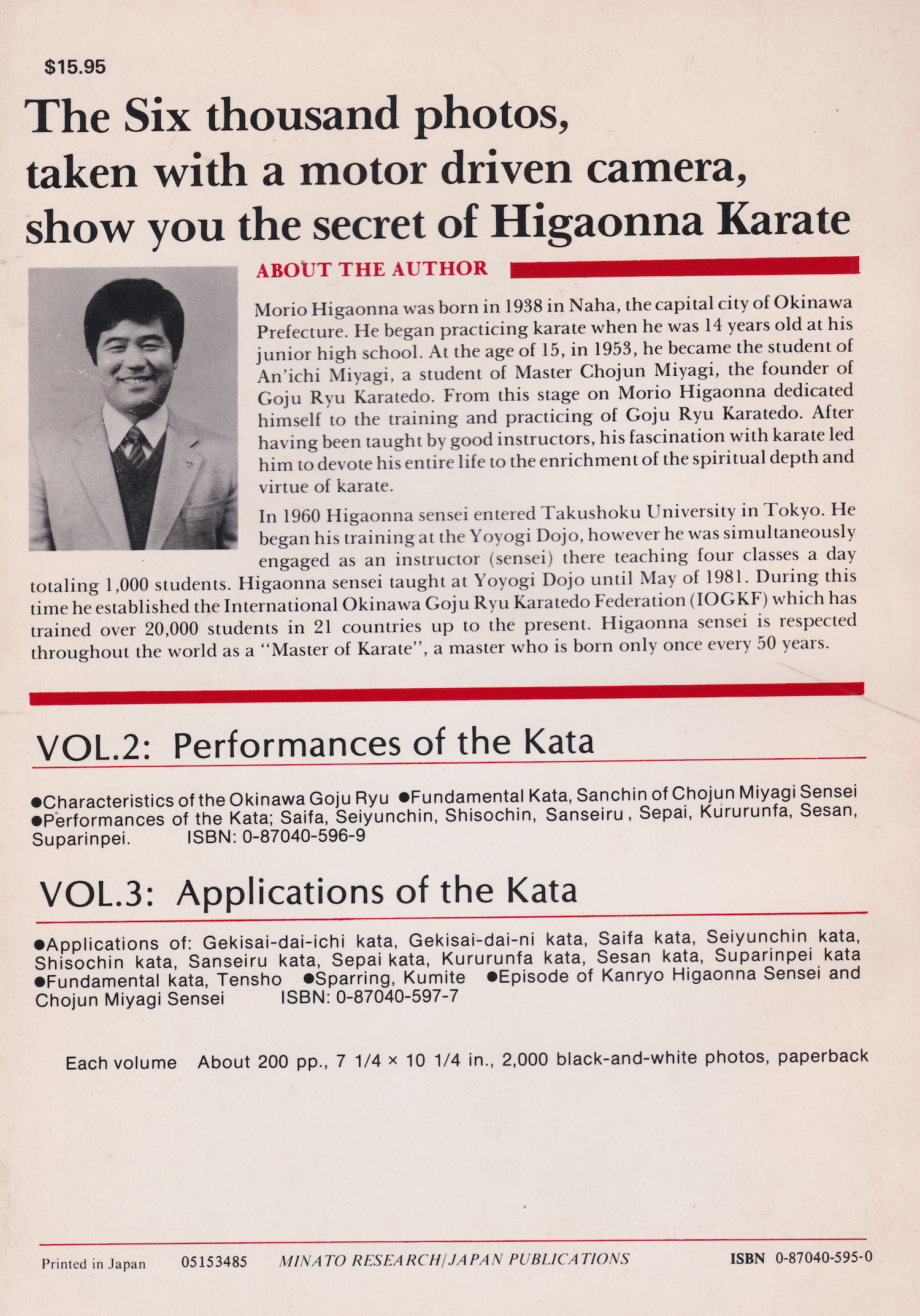 Traditional Karate-Do: Okinawa Goju Ryu Book 1: The Fundamental Techniques by Morio Higaonna (Preowned)