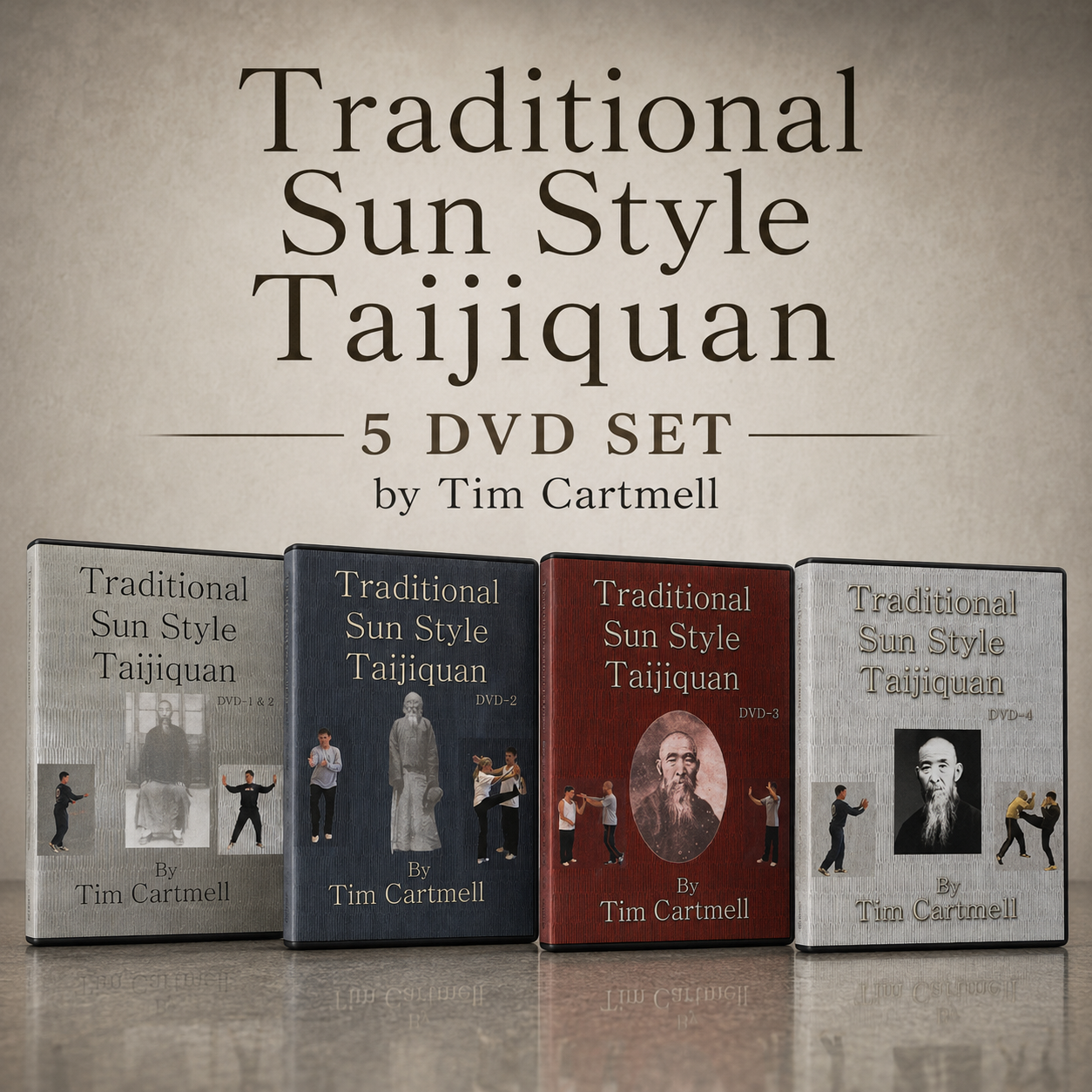 Traditional Sun Style Taijiquan 5 DVD Set by Tim Cartmell