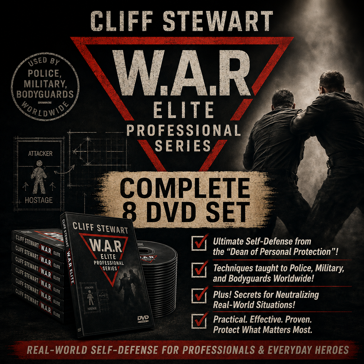 W.A.R. Elite Professional Series 8 DVD Set by Cliff Stewart