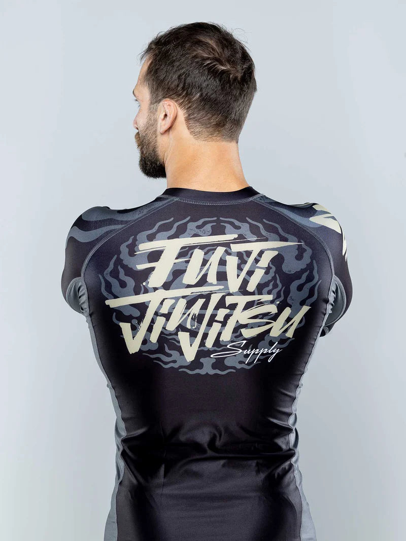 Yakedo Standard Long Sleeve Rashguard Black by Fuji