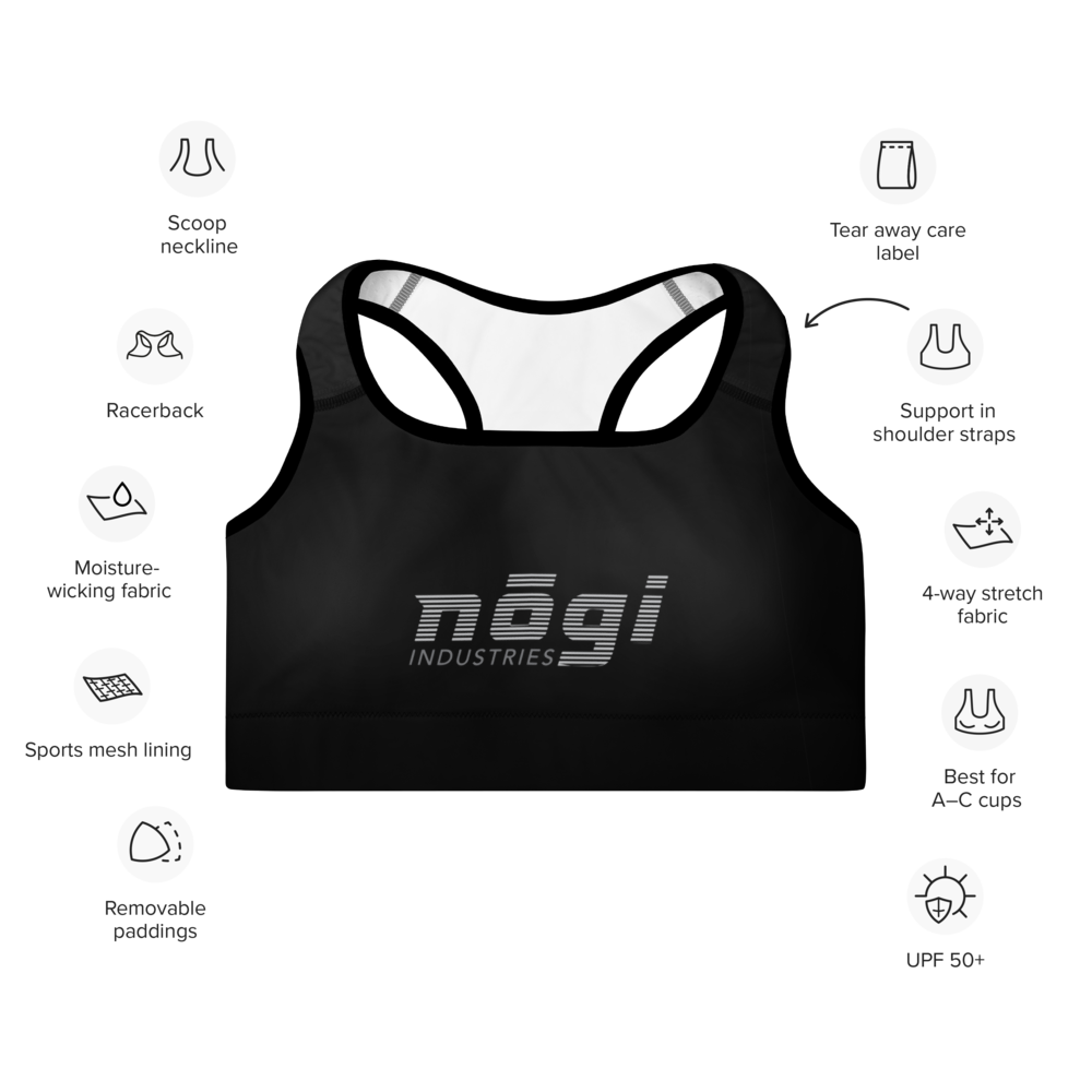 Sujetador deportivo acolchado Core de Nogi Industries